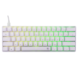 White Shark GK-004221W/BL-US, SHINOBI-2/W-BL-US fehér mechanikus (kék switch) gamer billentyűzet, angol kiosztás