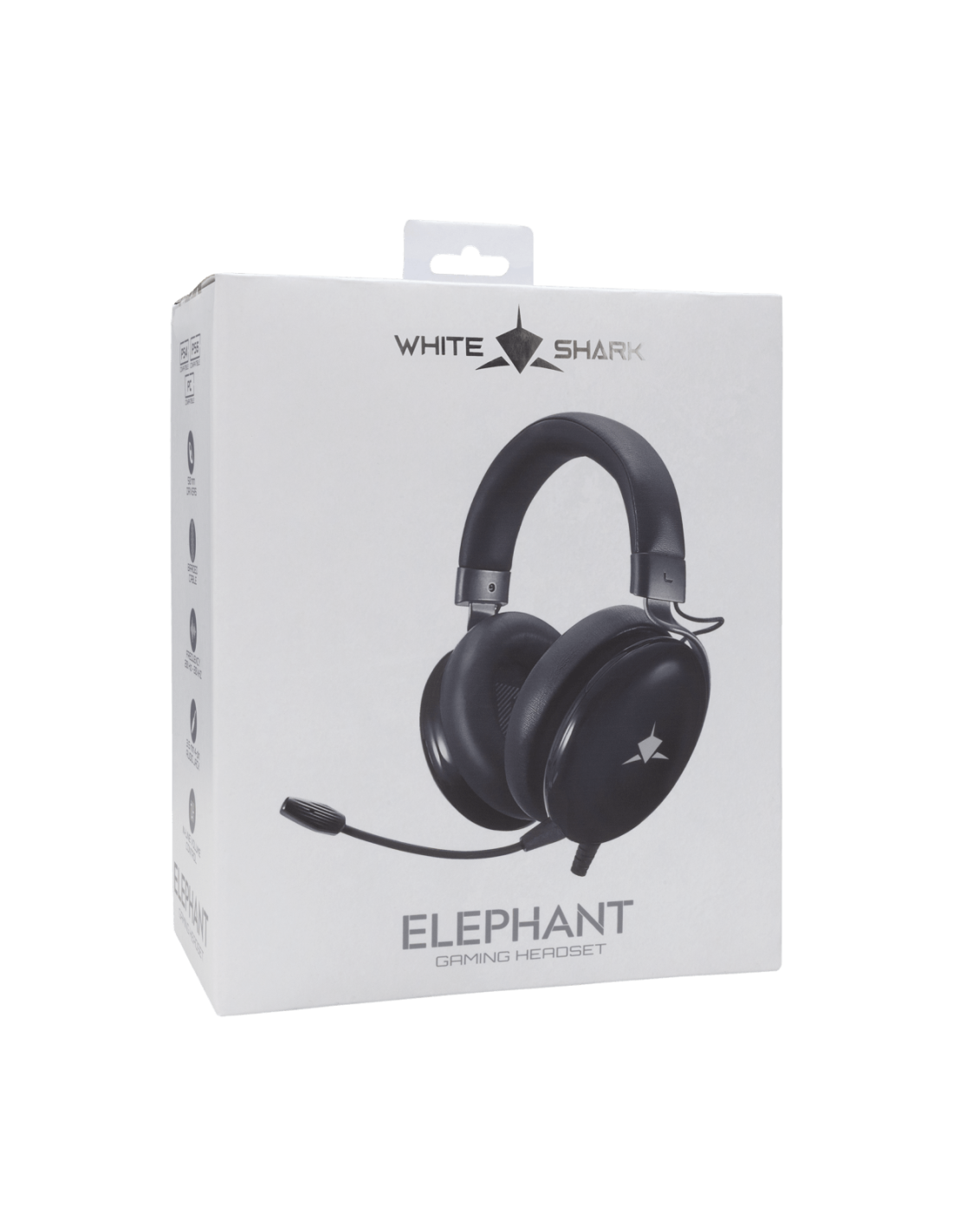 White Shark ELEPHANT-B, GH-2540B, gamer fejhallgató, mikrofonnal, fekete - Image 2