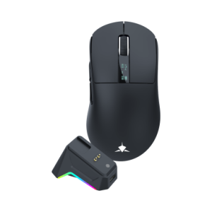 White Shark GAWAIN-B, WGM-5023B vezeték nélküli gamer egér,5D, BT + 2,54GHz, fekete, 12.000 dpi