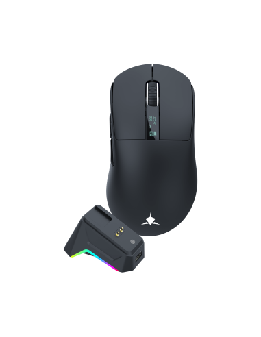 White Shark GAWAIN-B, WGM-5023B vezeték nélküli gamer egér,5D, BT + 2,54GHz, fekete, 12.000 dpi