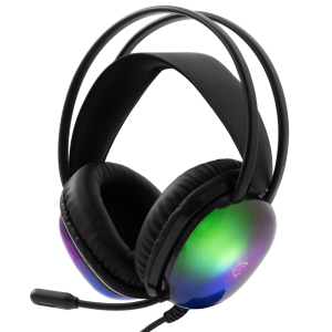 White Shark PEACOCK-B, GH-2444B, gamer fejhallgató, RGB, fekete, (3.5 Jack+USB)