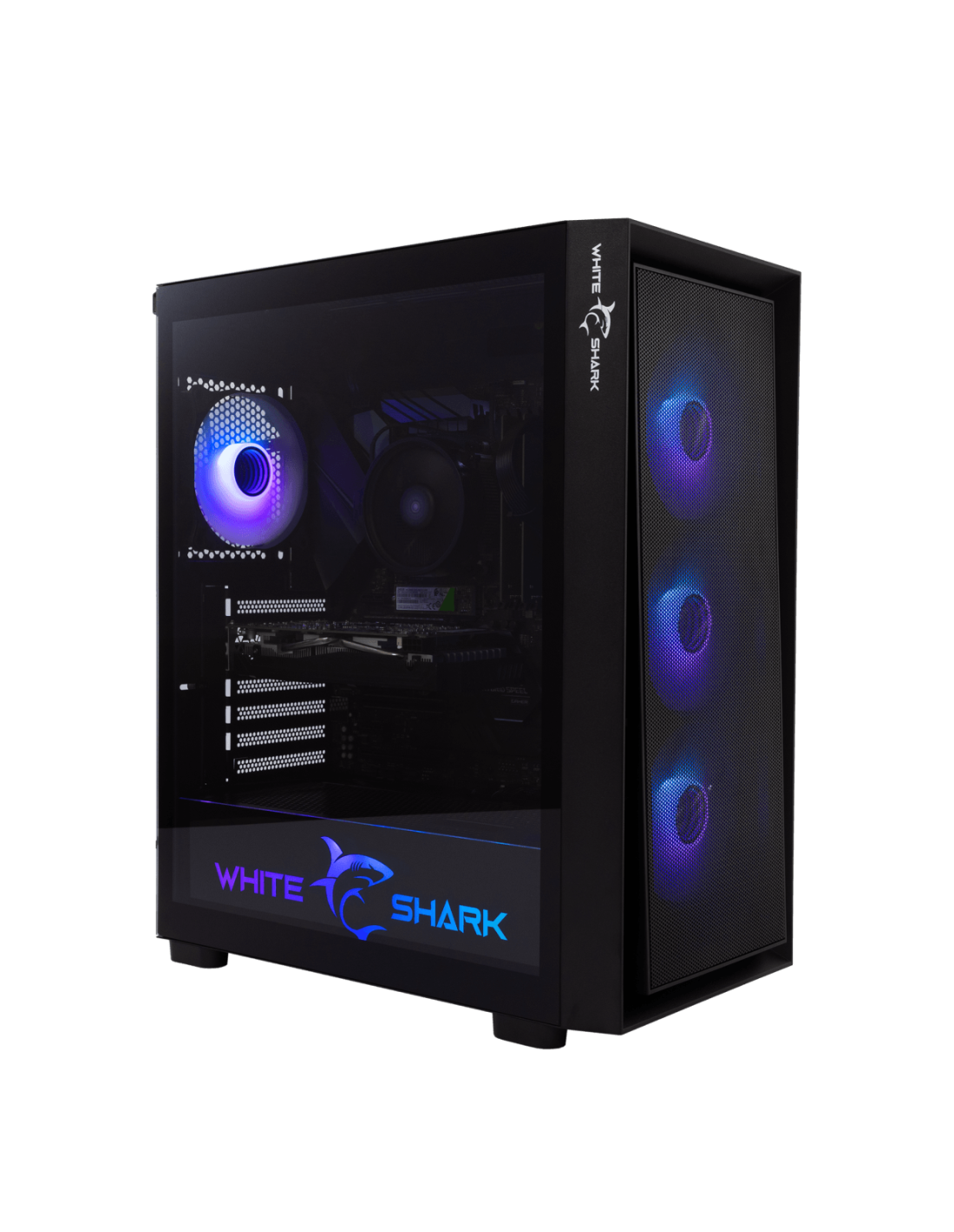 White Shark WARHEAD-3/B GCC-2401B Számítógép ház, ATX / ITX, 5xARGB ventillátor, fekete