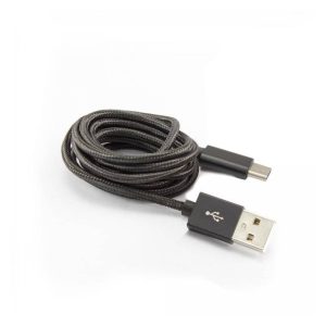 Sbox USB-TYPEC-15B kábel M/M-1M,fekete