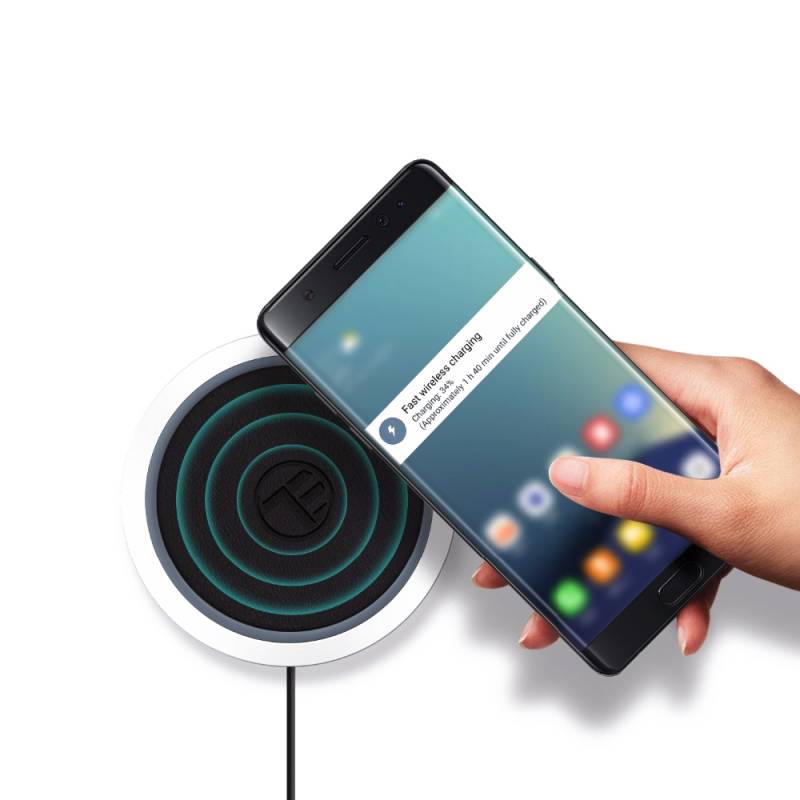 TLL151131 Qi Vezeték Nélküli Gyors Töltőpad 10W, Vékony, Bőr borítással - Image 4