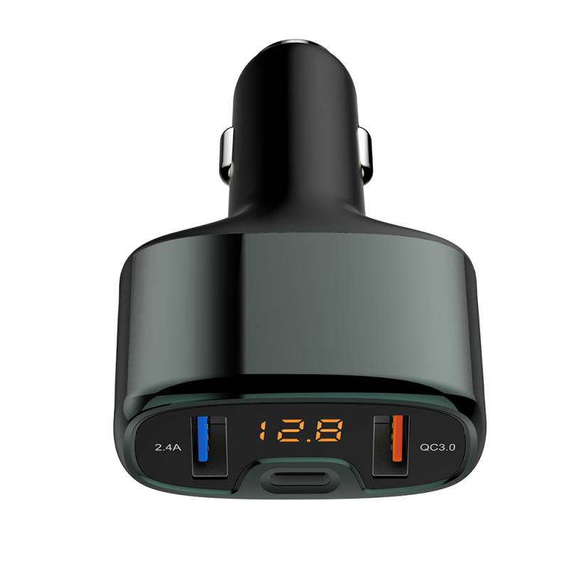 TELLUR TLL151171 autós töltő 5.4A (2 x USB + Type C kábel), fekete - Image 4