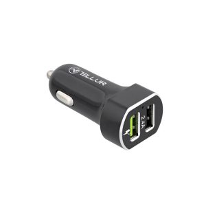 TELLUR TLL151191 autós töltő 5.4A (Gyors USB + USB), fekete