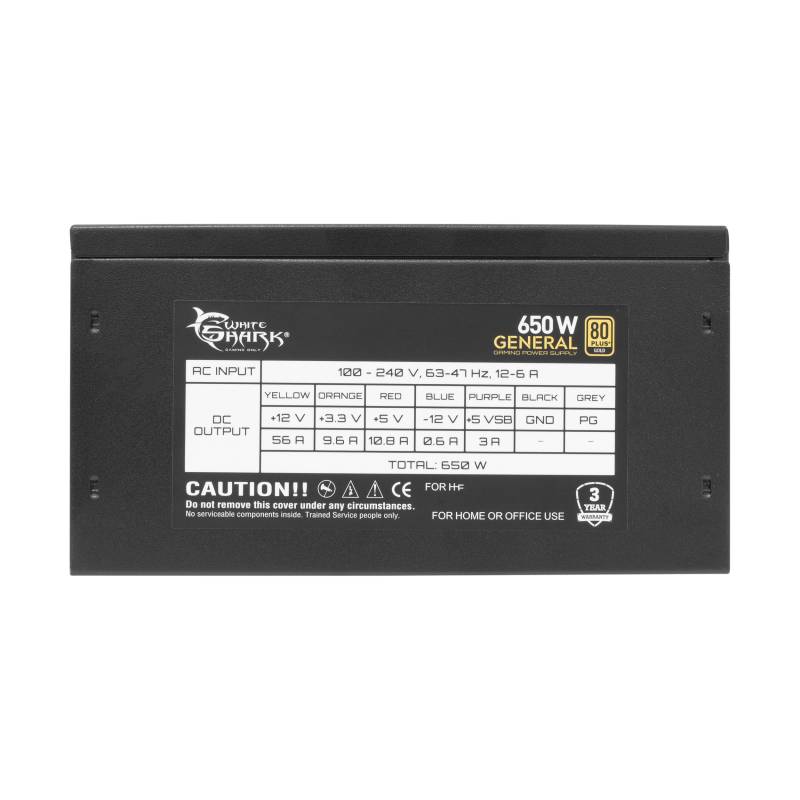 White Shark GENERAL GPSU-B650M 80+ gold ATX tápegység - Image 5