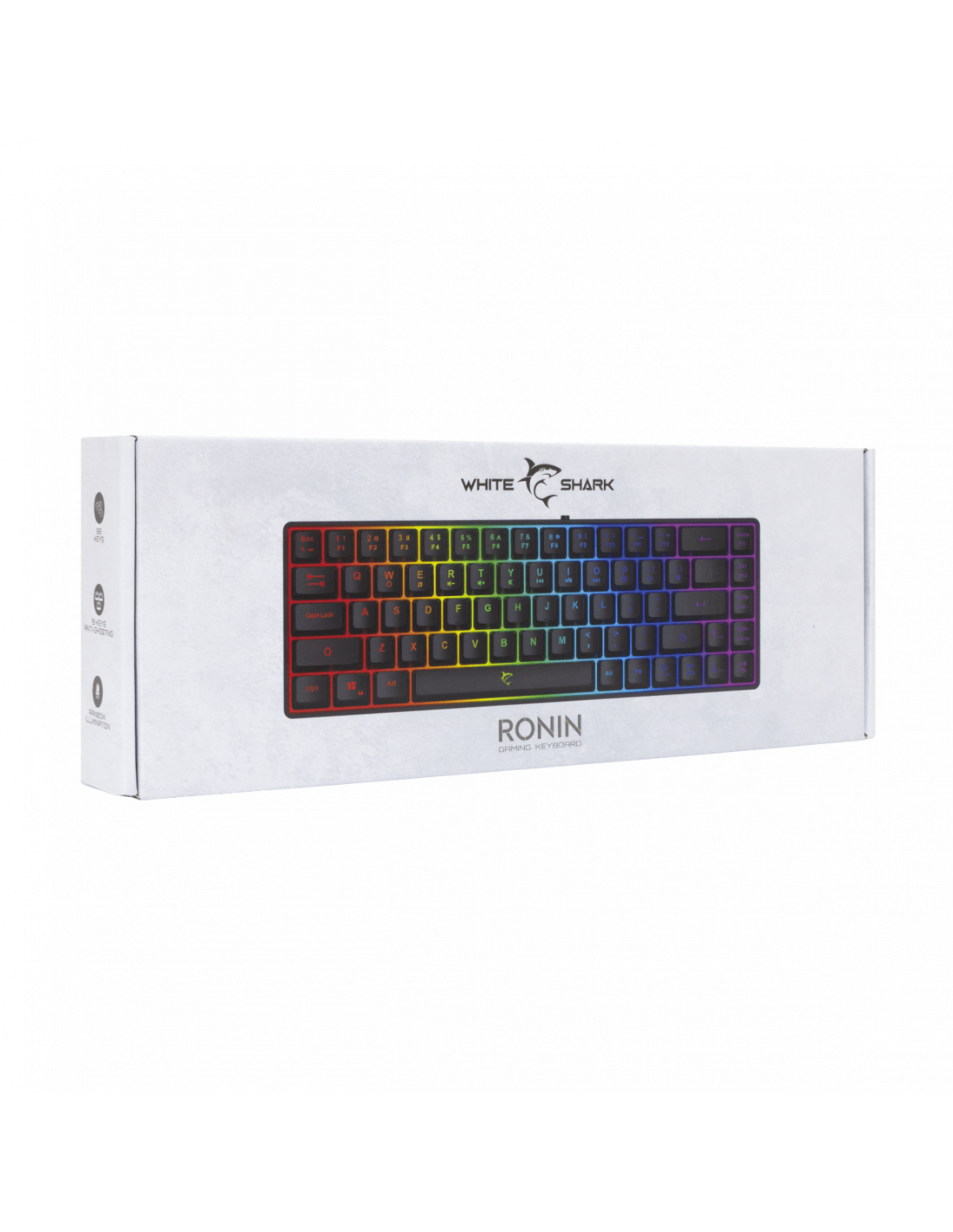 White Shark WS GK-2201B-HU RONIN-B fekete magyar!! membrán gamer billentyűzet - Image 2
