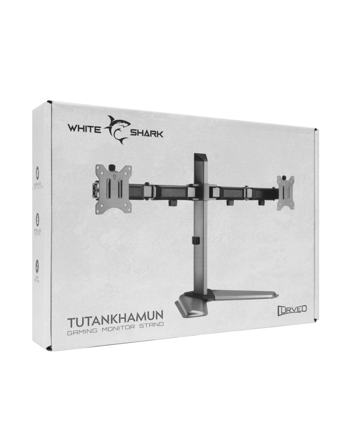 White Shark TUTANKHAMUN GMS-3206 asztali monitor tartó (dupla), 17"- 32" (43 cm - 81cm) - Image 3