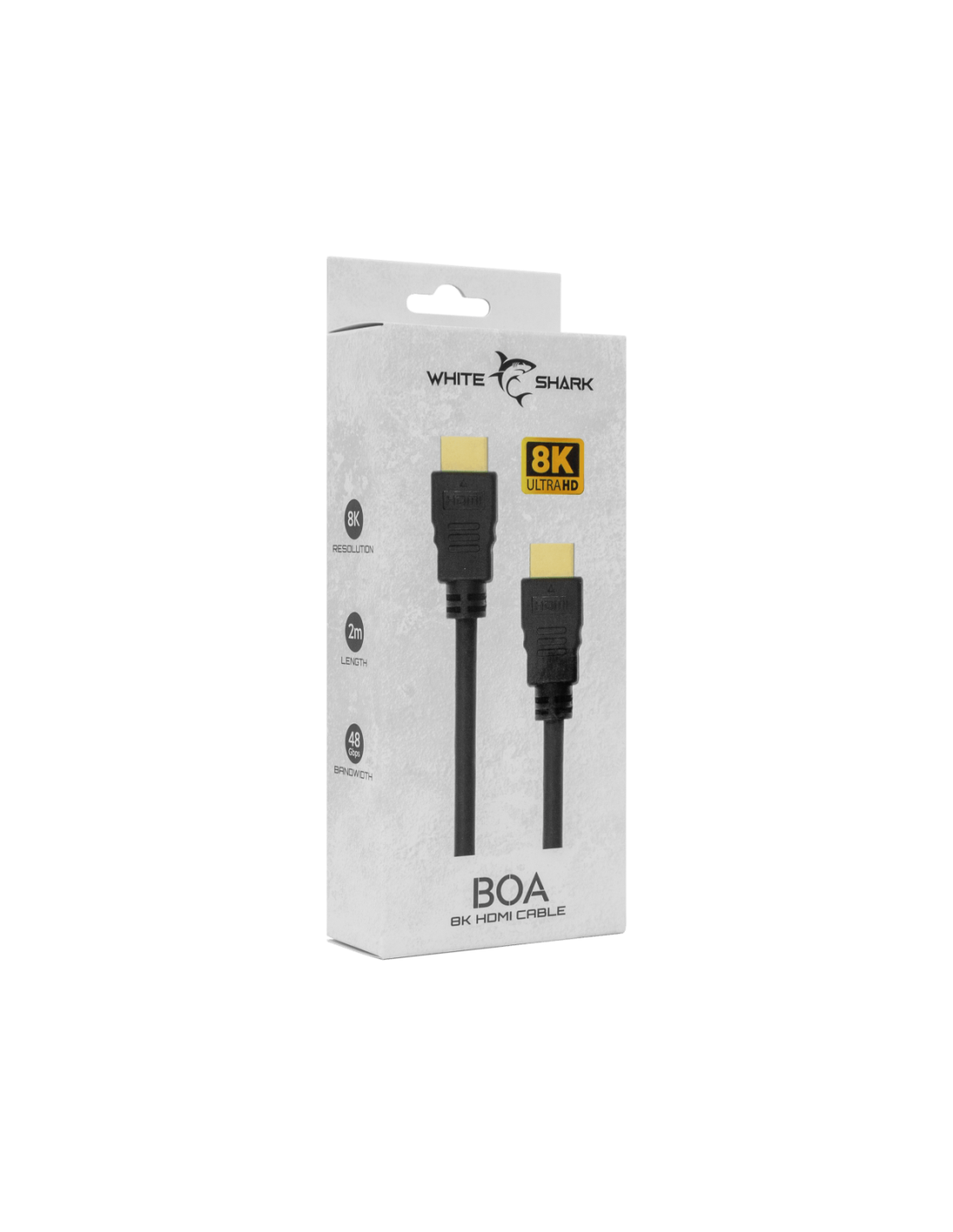 White Shark BOA-2 8K HDMI-HDMI kábel (M-M), 2m, fekete - Image 2