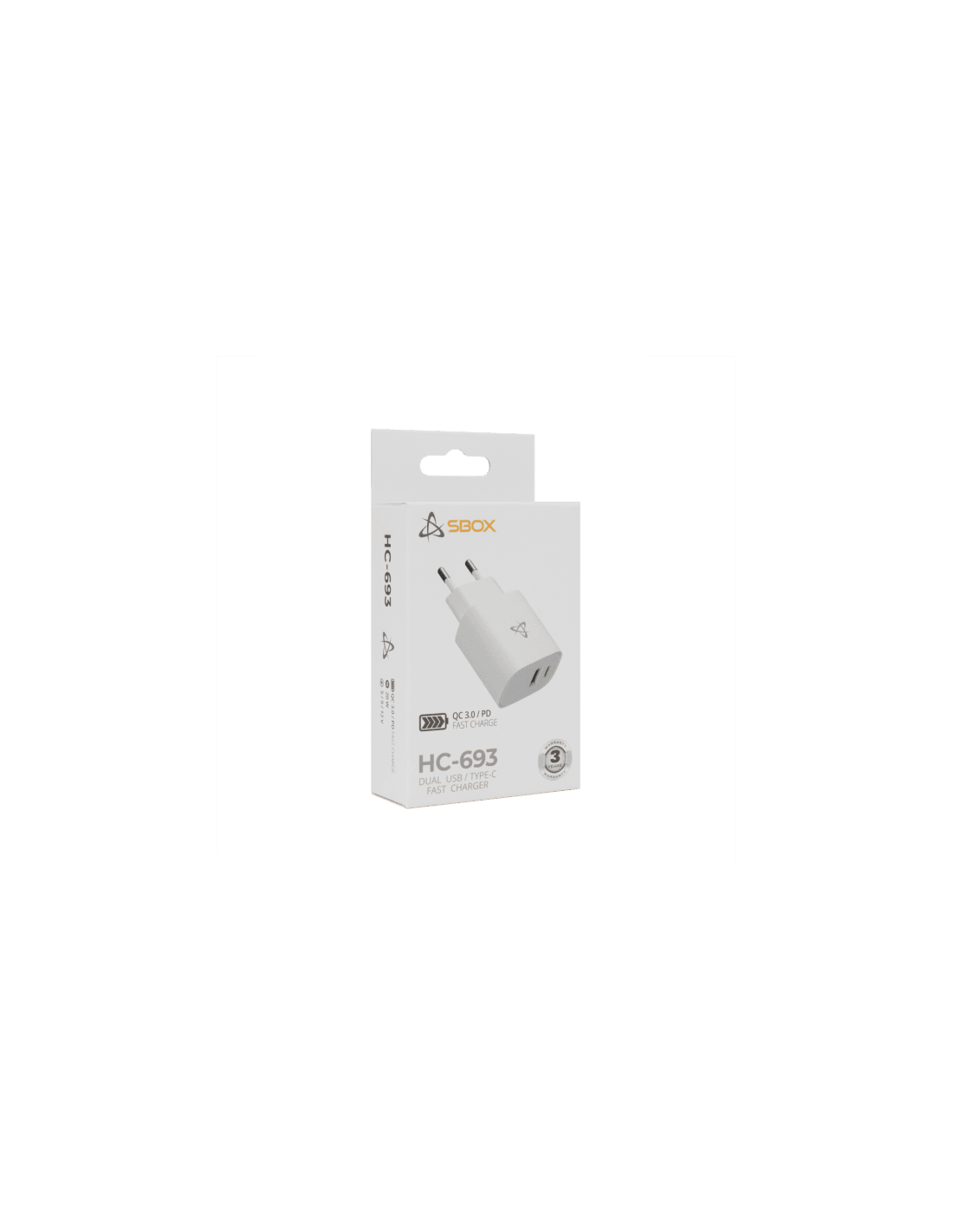 Sbox HC-693 USB 2.0 + Type-C hálózati töltő (20W) - Image 2