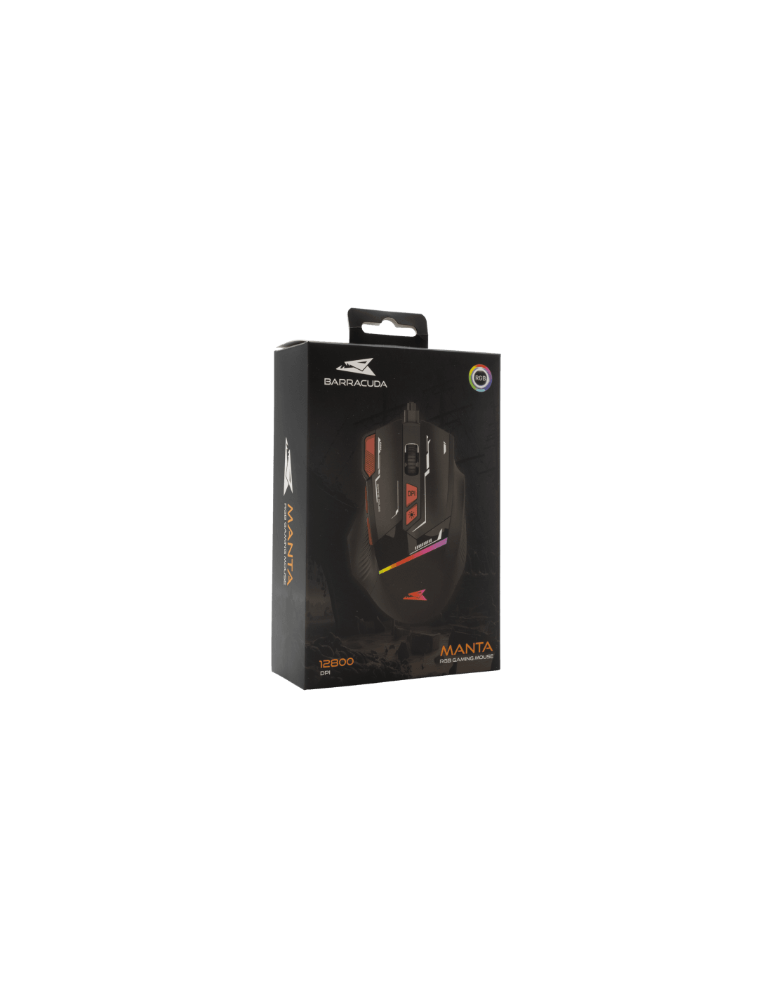 Barracuda MANTA-B, BGM-041B gamer egér,8D, fekete, 12800 dpi - Image 2
